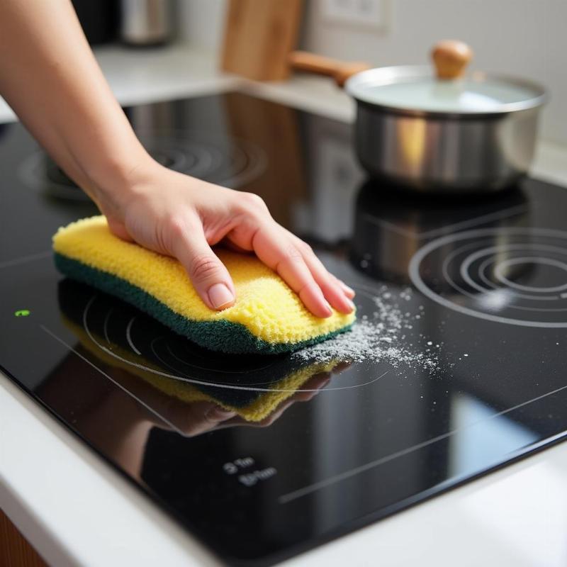 L&agrave;m sạch bếp từ Siemens để giữ độ bền sản phẩm.