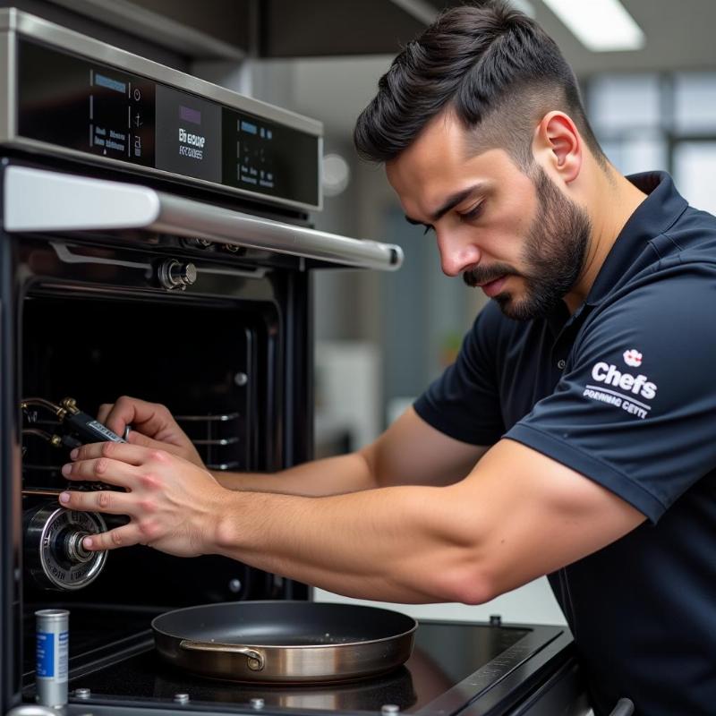 Kỹ thuật vi&ecirc;n Chefs sửa chữa bếp từ