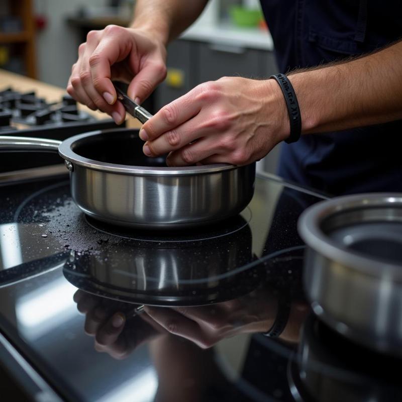 Kỹ thuật vi&ecirc;n sửa chữa bếp từ Miele