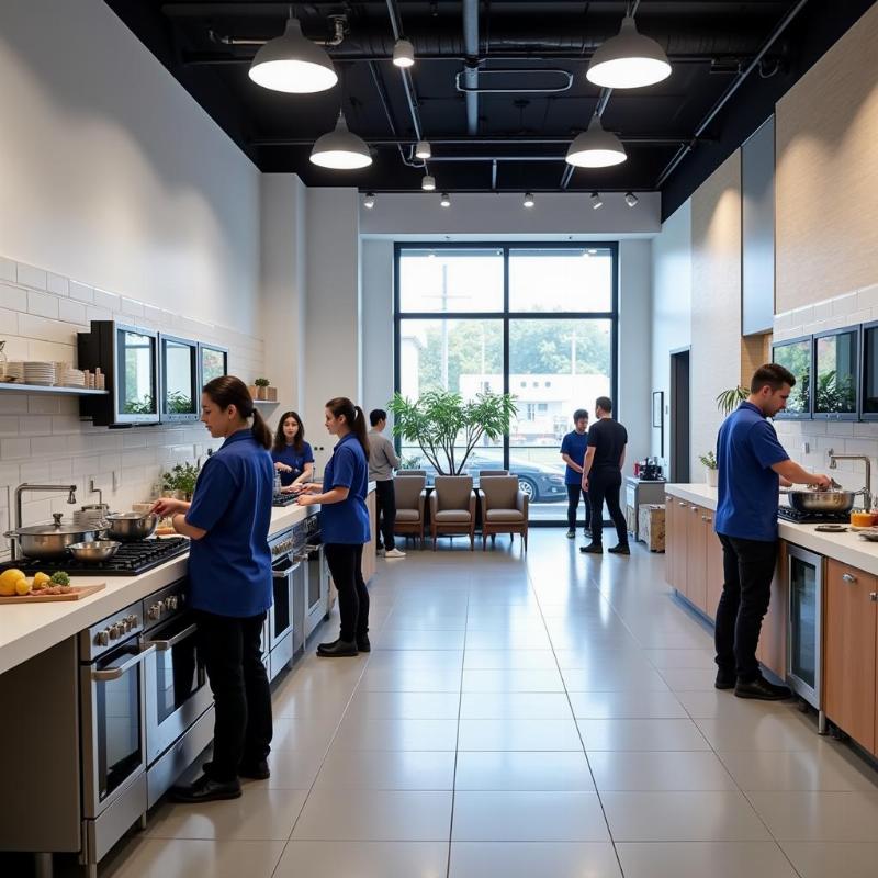 H&igrave;nh ảnh trung t&acirc;m bảo h&agrave;nh bếp từ Panasonic