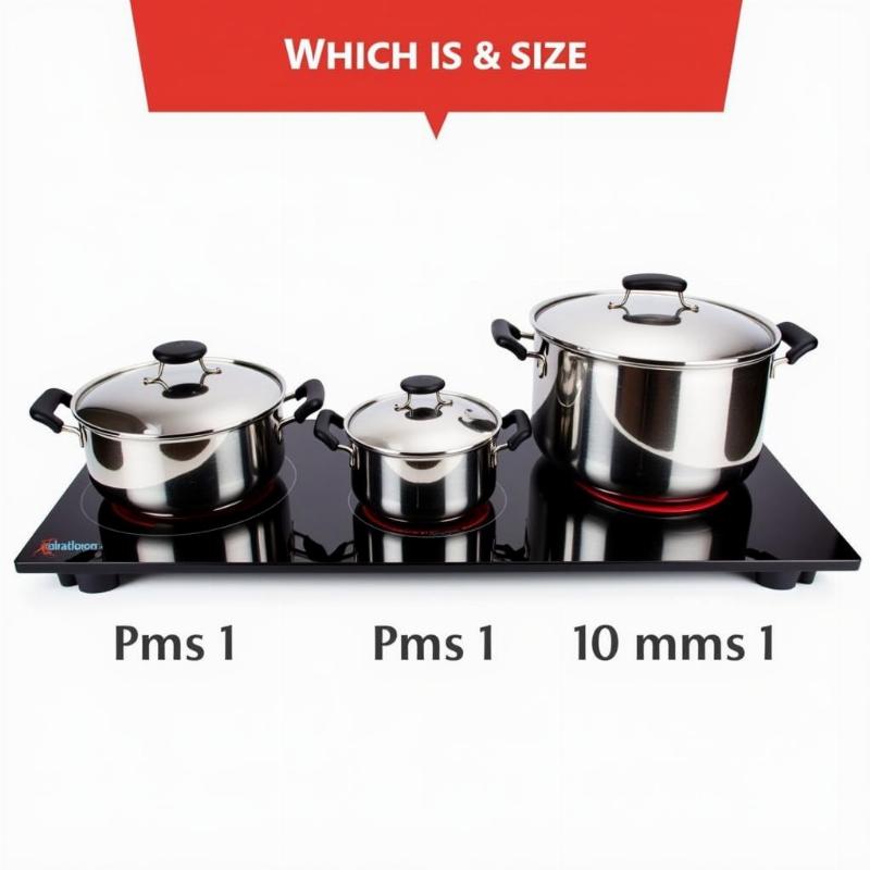 Sử dụng nồi kh&ocirc;ng đ&uacute;ng k&iacute;ch thước với v&ugrave;ng nấu c&oacute; thể khiến bếp từ kh&ocirc;ng nhận nồi